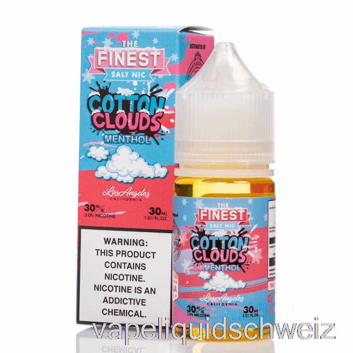 Cotton Clouds Menthol – The Finest Candy Edition Salt Nic – 30 Ml, 30 Mg Vape Ohne Nikotin